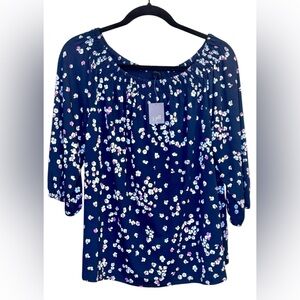 NWT J.Jill 3/4 Sleeve Blouse